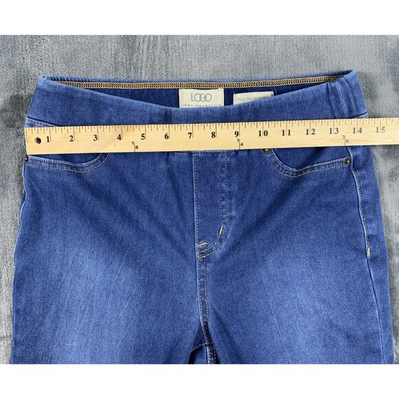 Logo Lori Goldstein Pull On Legging Jegging Size 4P Blue Soft Stretchy - Picture 4 of 6
